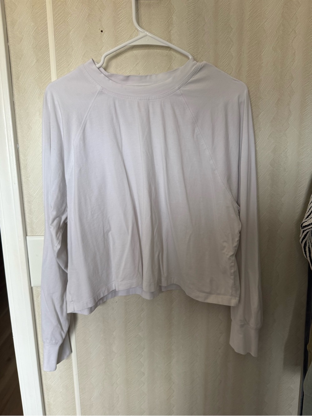 YPB White Long-Sleeve Crewneck Crop